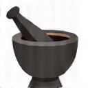 Icona di un mortaio con pestello, rappresentando la lavorazione artigianale delle spezie