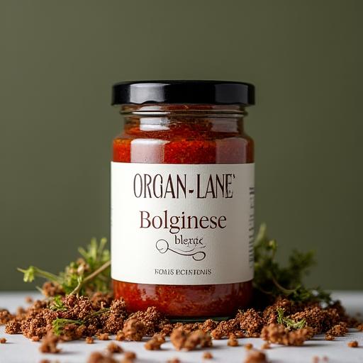 Barattolo elegante della Miscela Segreta Bolognese di Origano Lane con erbe essiccate visibili